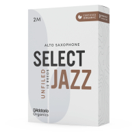 Тростина для саксофона D'Addario Organic Select Jazz - Alto Sax Unfiled 2M - 10 Pack (ORRS10ASX2M)