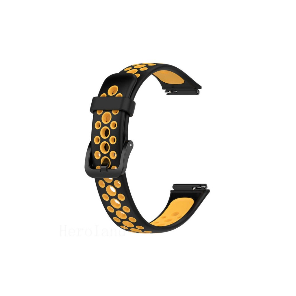 Ремінець до фітнес браслета BeCover Vents Style для Huawei Band 7/Honor Band 7 Black-Orange (709441) Ремінець до фітнес браслета BeCover Vents Style для Huawei Band 7/Honor Band 7 Black-Orange (709441)