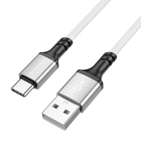 Дата кабель USB 2.0 AM to USB-C 1.0m silicone white BOROFONE (6974443386424)