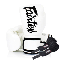 Fairtex BGV14 White 14oz Boxing Gloves (Bandages Included) (BGV14_14oz_White)