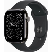 Смарт-годинник Apple Watch Series 11 GPS + Cellular 46mm Slate Titanium Case with Black Sport Band - S/M (MFD14RK/A)