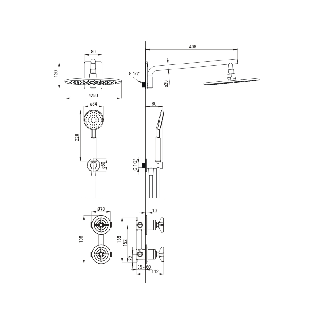 Душовий гарнітур Deante Temisto (NAC_M9QT)