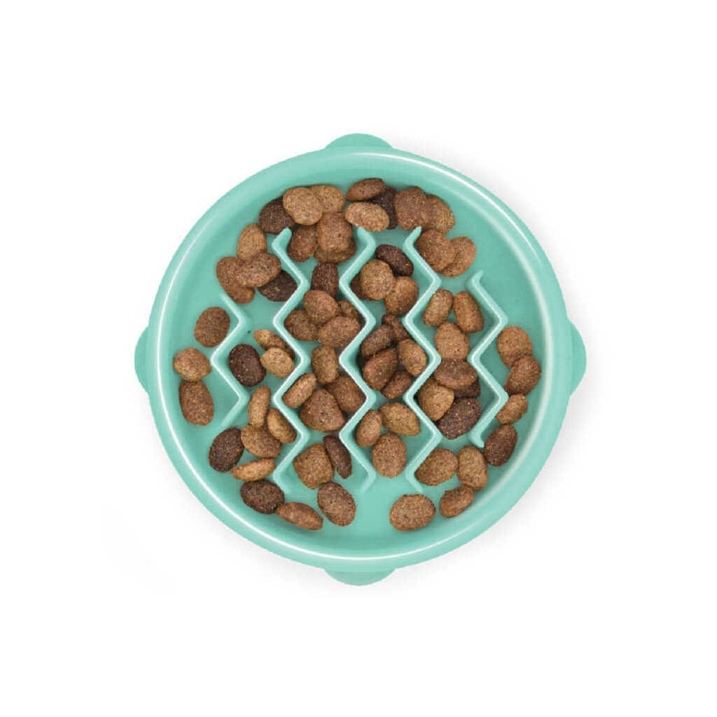 Посуд для собак Outward Hound Миска-лабіринт Fun Feeder хвиля XS м'ятна (0700603678292)