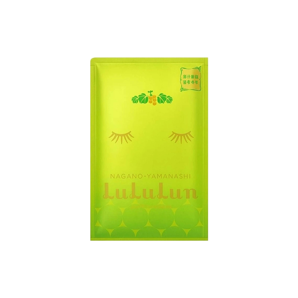 Маска для обличчя Lululun Face Mask Shine Muscat Омолоджуюча З катехінами винограду 1 шт х 5 уп (4582305067675)