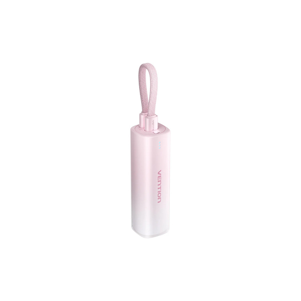 Батарея універсальна Vention 5000mAh 20W PD, USB-C In/Out, Lightning In/Out, with cable, Gradient Red (FHWR0)