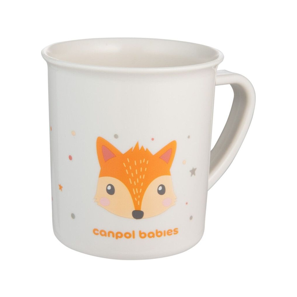 Набір дитячого посуду Canpol babies CUTE ANIMALS кружка пластикова, помаранчева (4/413_ora)