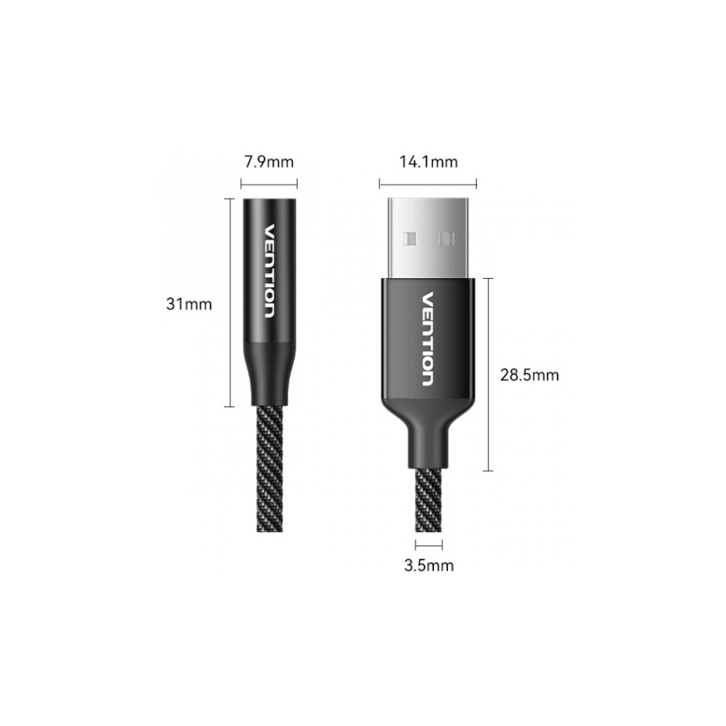 Звукова плата VENTION USB AM to 3.5mm F 0.25m (4pin) 96kHz/24bit DSP noise reduction (CVEBC) Звукова плата VENTION USB AM to 3.5mm F 0.25m (4pin) 96kHz/24bit DSP noise reduction (CVEBC)