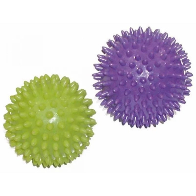 Масажний м'яч Toorx PVC 7,5 см Verde та 9 см Viola Набір 2 шт AHF-001 (932097)