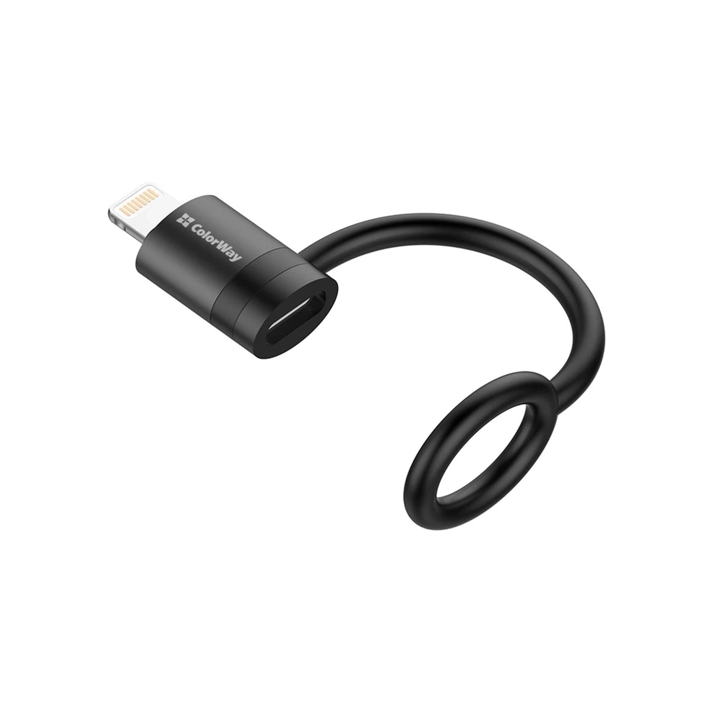 Перехідник USB-C F to Lightning M black ColorWay (CW-AD-LC)