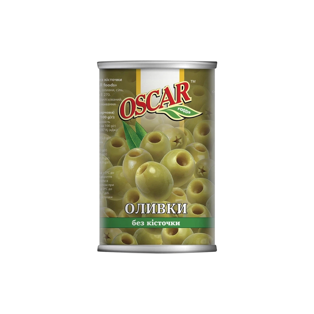 Овочева консервація Oscar foods Оливки без кісточки 280 г (8413552051321)
