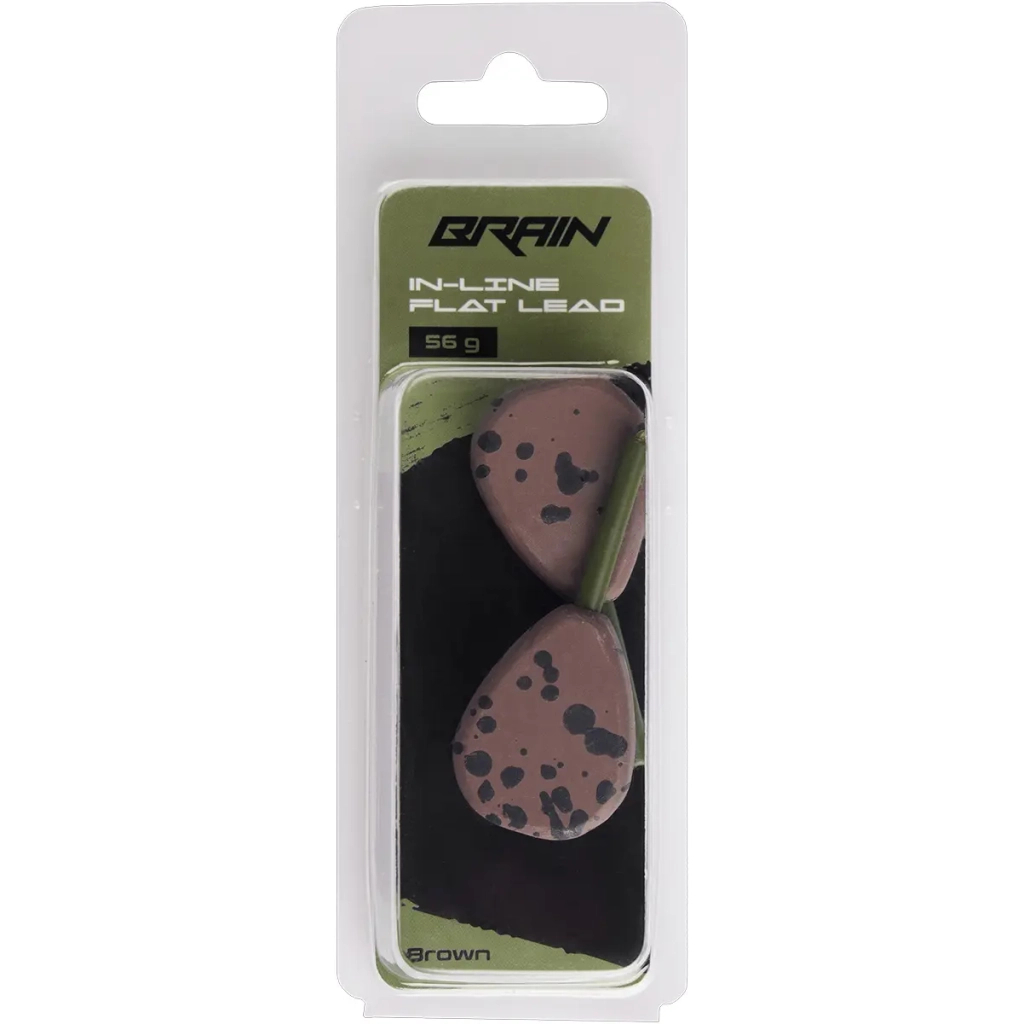 Грузило Brain In-Line Flat Lead 56g 2шт/уп Brown (1858.32.14) Грузило Brain In-Line Flat Lead 56g 2шт/уп Brown (1858.32.14)