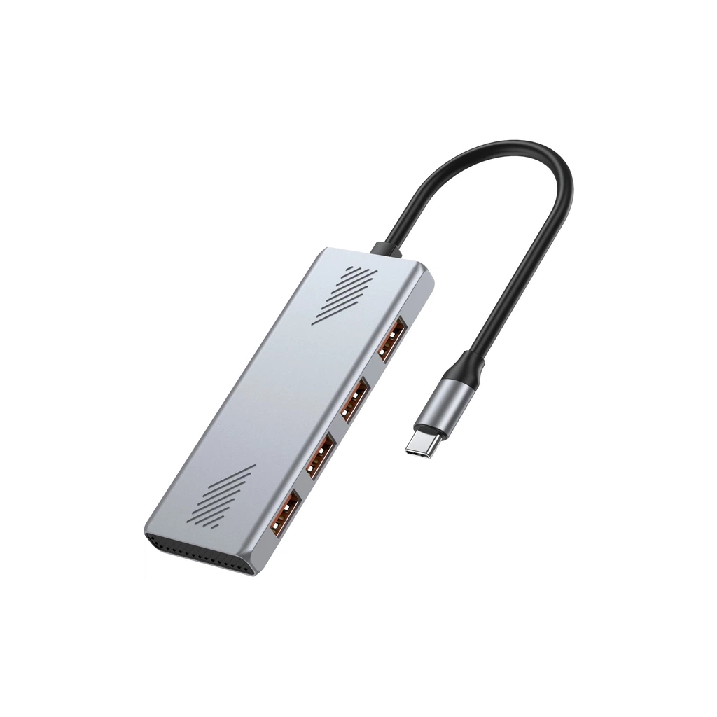 Концентратор Gembird USB-C 4-in-1 4xUSB 3.2 silver (UHB-CM-U310-A4-01) Концентратор Gembird USB-C 4-in-1 4xUSB 3.2 silver (UHB-CM-U310-A4-01)