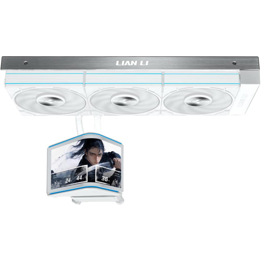 Система рідинного охолодження Lian Li Hydroshift II OLED Curved 360 P28, White (G89.GHS2OLDC36PW.00) Система рідинного охолодження Lian Li Hydroshift II OLED Curved 360 P28, White (G89.GHS2OLDC36PW.00)