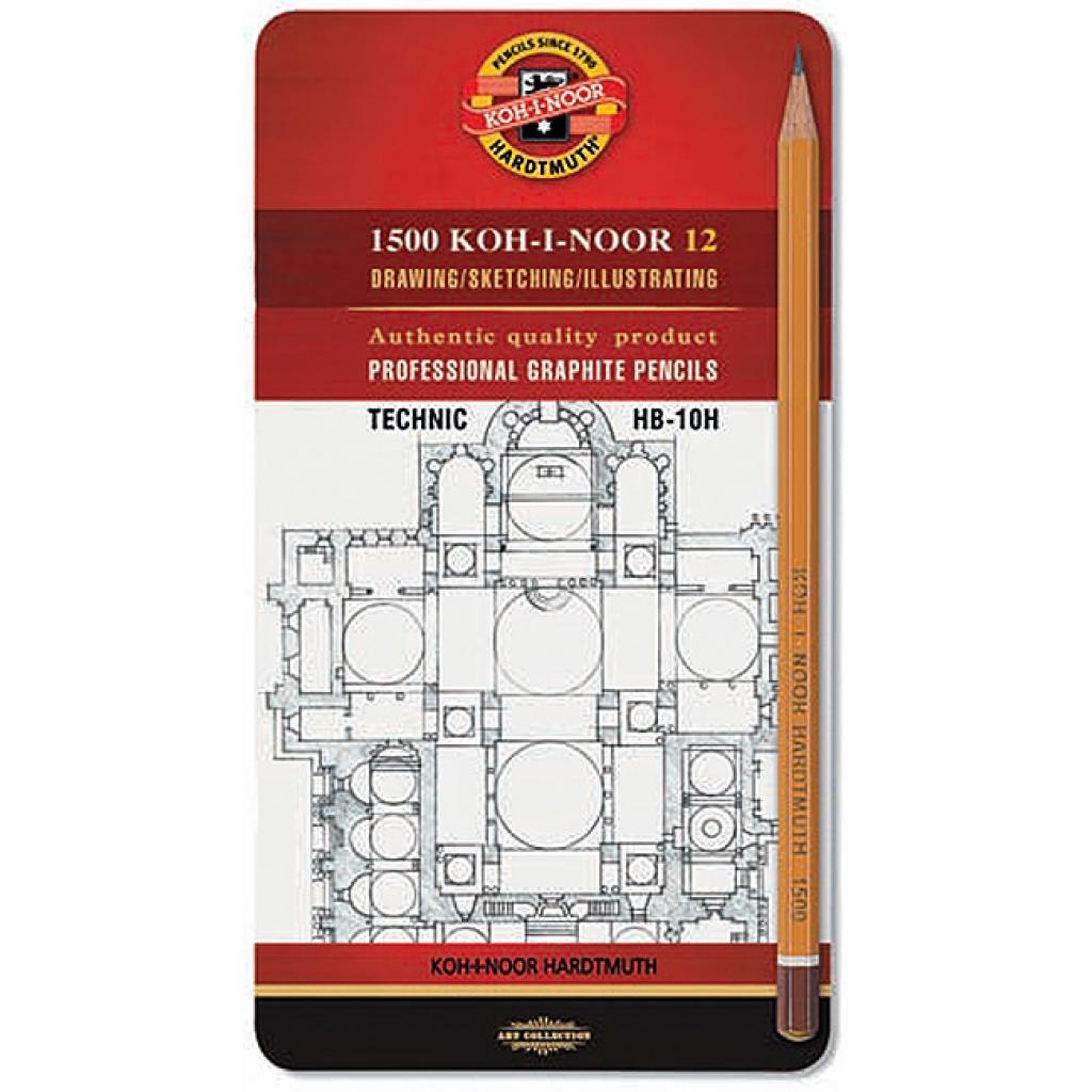 Олівець графітний Koh-i-Noor 1502.І Technic, НВ-10Н, 12 шт. (1502012007PL) Олівець графітний Koh-i-Noor 1502.І Technic, НВ-10Н, 12 шт. (1502012007PL)