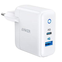 Зарядний пристрій Anker PowerPort 2 - 30W 1xPD & 1xPower IQ2.0 (White) (A2321L21/A2321321)