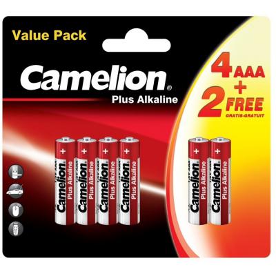 Батарейка Camelion AAA LR03 Plus Alkaline * (4+2) (LR03-BP(4+2)) (1493386)