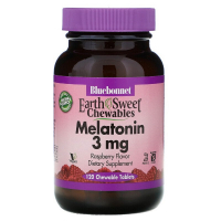 Amino Acid Bluebonnet Nutrition Melatonin, Melatonin, 3 mg, EarthSweet, Raspberry Flavor, 120 (BLB-00994)