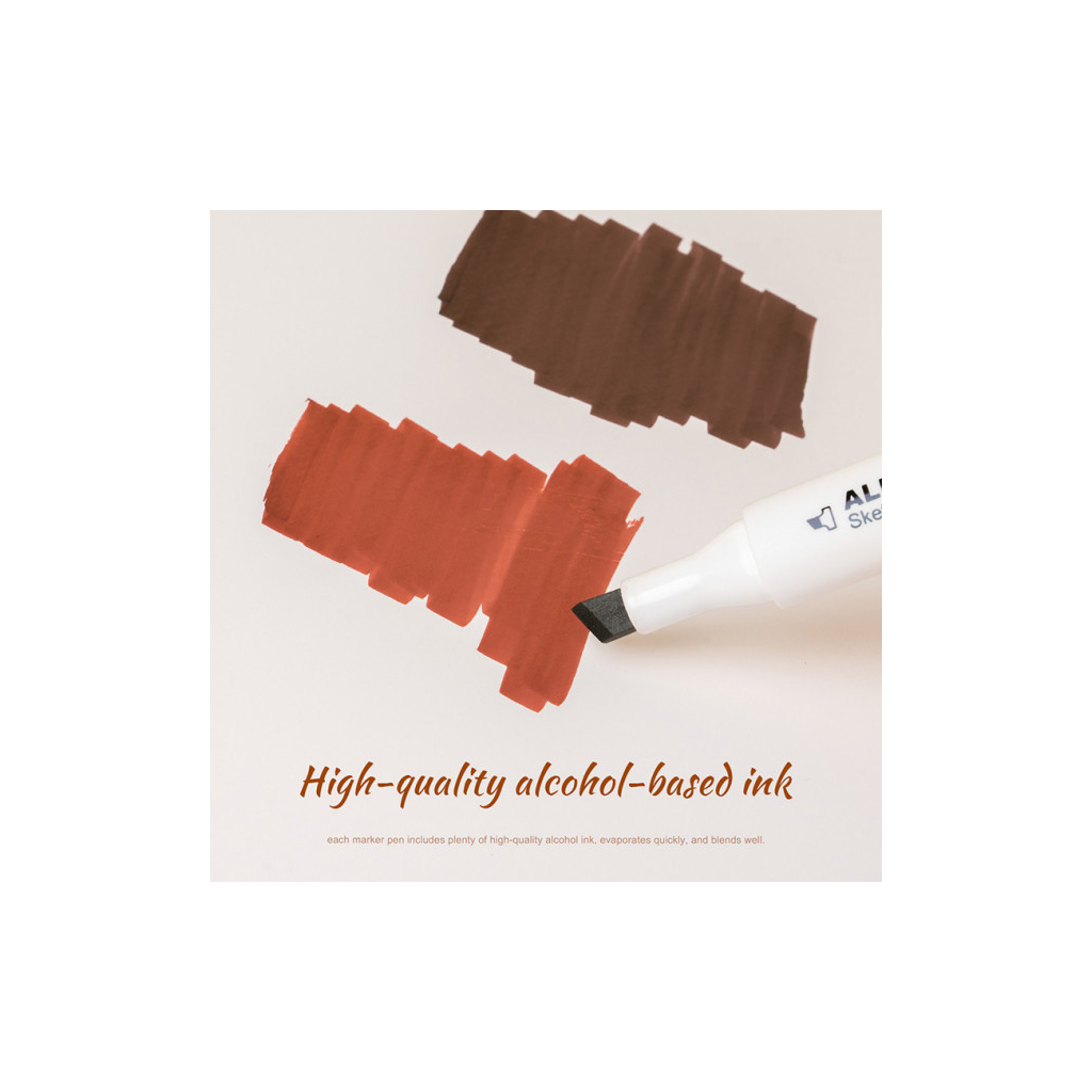 Художній маркер Arrtx Спиртові Alp ASM-02YL 40 кольорів Жовтий тон шкіри шкіри (LC302185) Художній маркер Arrtx Спиртові Alp ASM-02YL 40 кольорів Жовтий тон шкіри шкіри (LC302185)