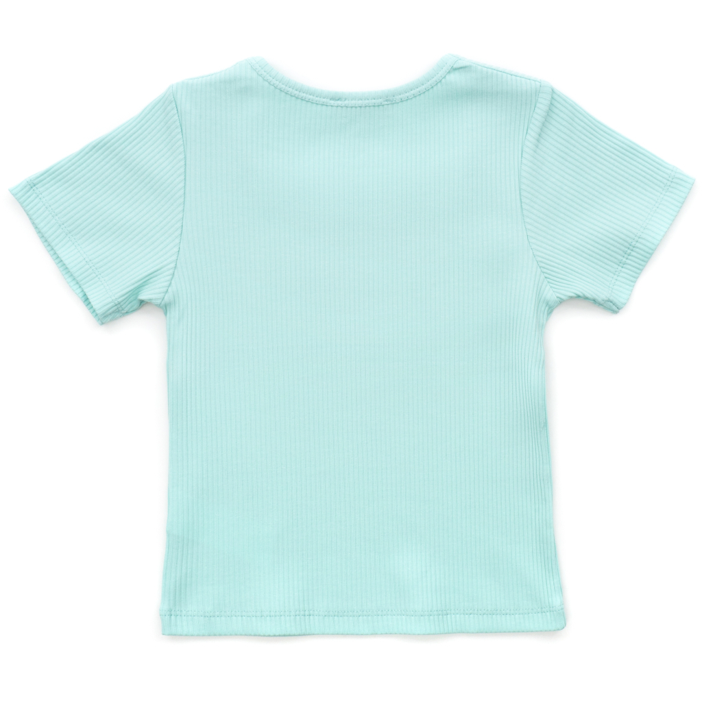Футболка дитяча Breeze у рубчик (18706-146G-mint)