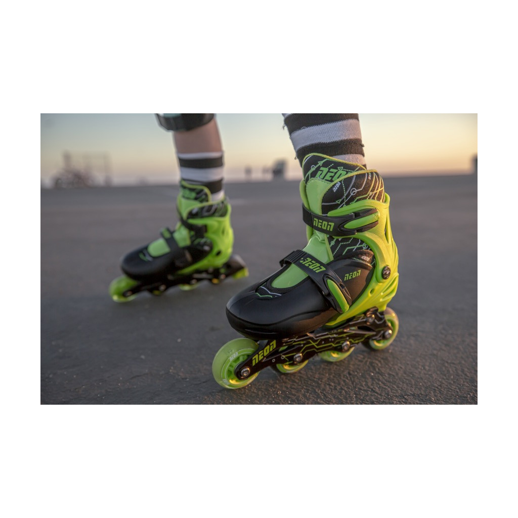 Роликові ковзани Neon Inline Green розмір 34-37 (NT08G4)
