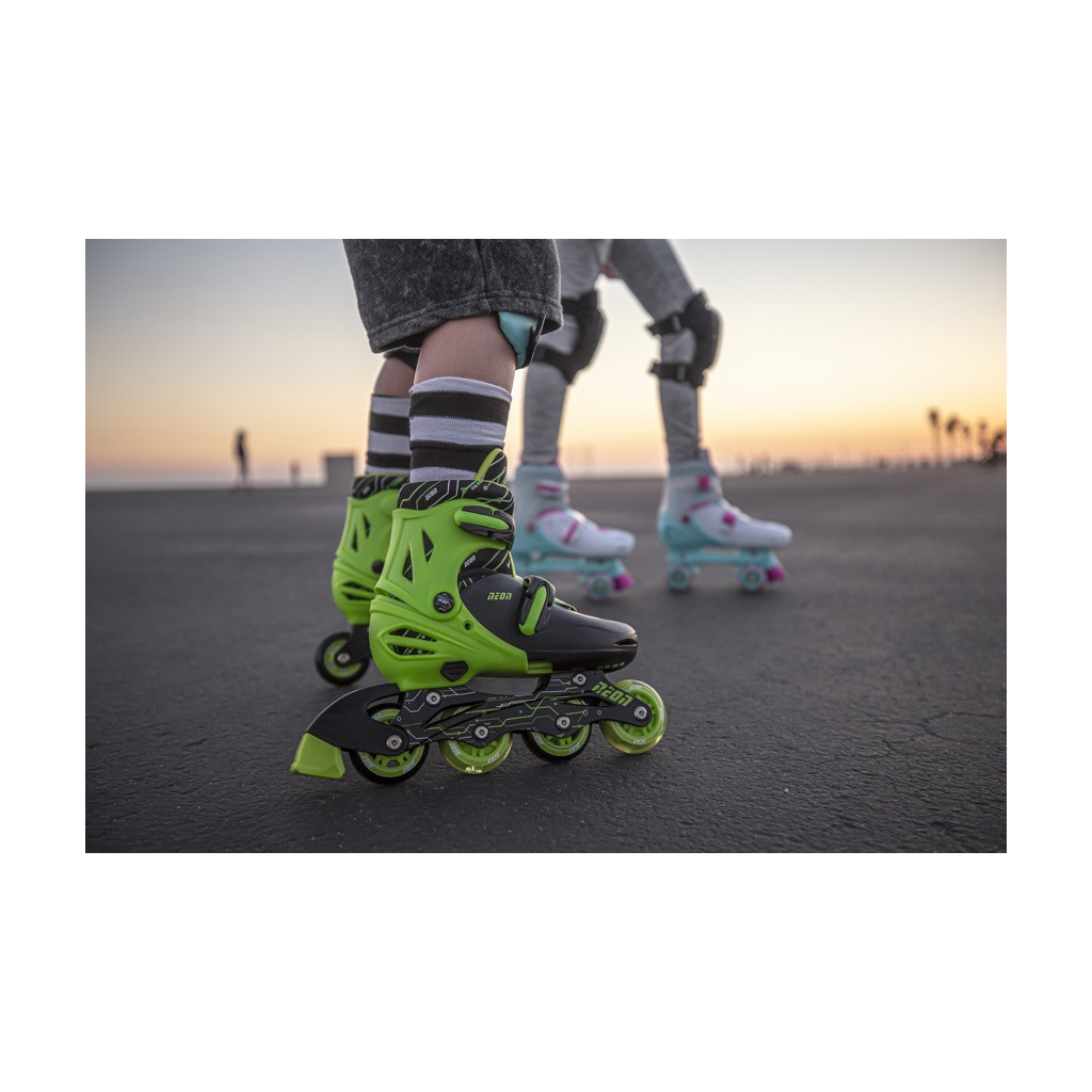 Роликові ковзани Neon Inline Green розмір 34-37 (NT08G4)