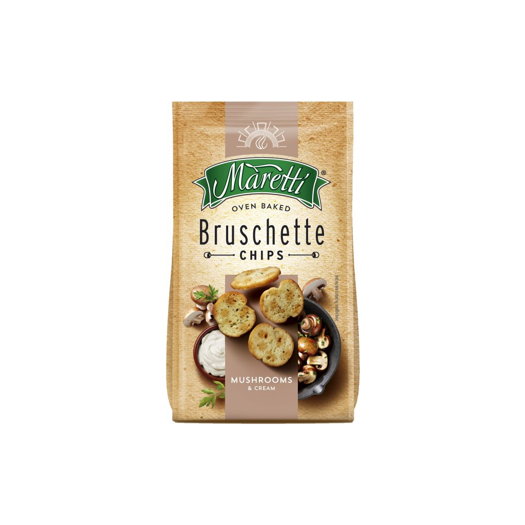 Сухарики Maretti Гриби зі сметаною 70 г (3800205875208)