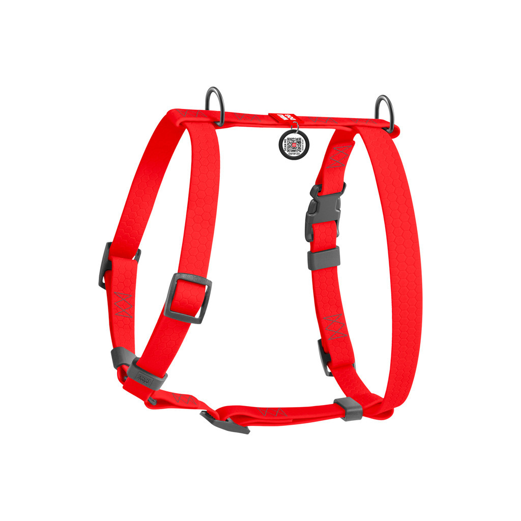 Шлея для собак WAUDOG Waterproof Н-подібна анатомічна XL червона (32453)