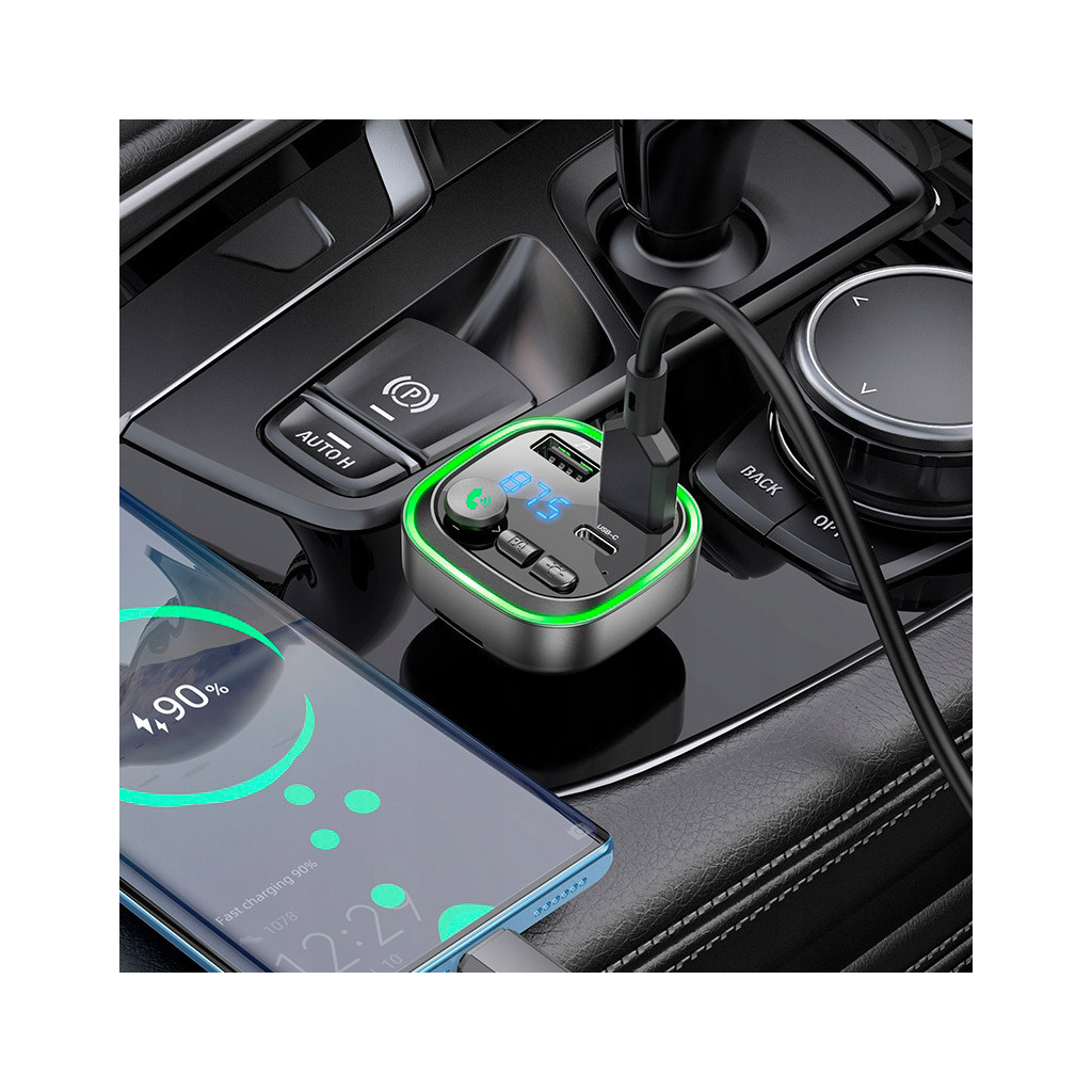 FM модулятор BOROFONE BC48, Gray, Box (BC48)