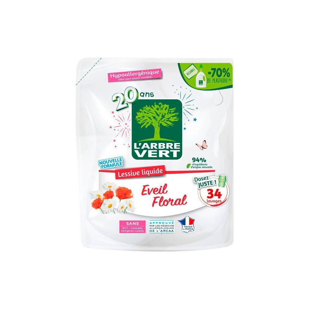 Гель для прання L'Arbre Vert Квіткове пробудження запасний блок 1.53 л (3450601046476)