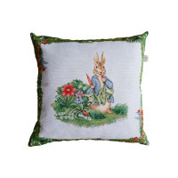 Pillowcase Provence tapestry decorative Hare with carrots Meadow 45x45 cm (034242)