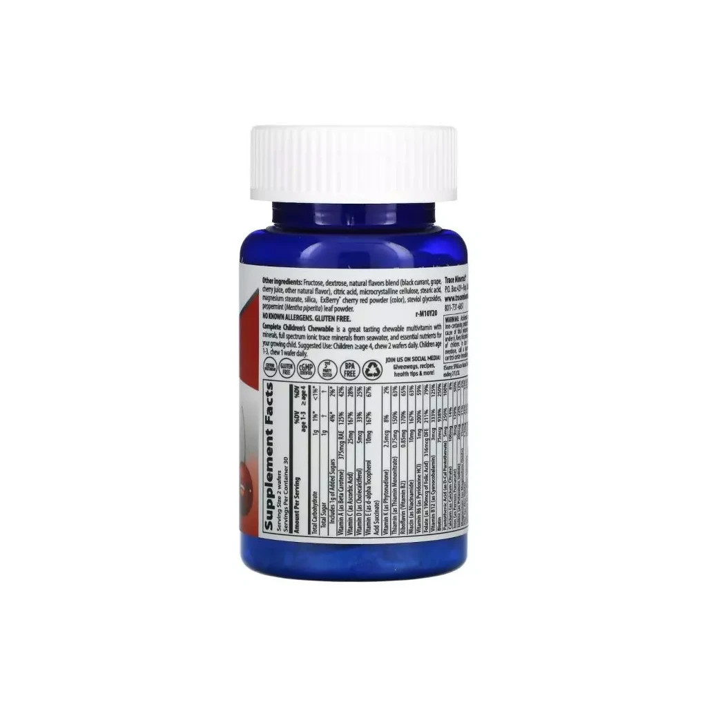 Вітамінно-мінеральний комплекс Trace Minerals Витаминно-минеральный комплекс для детей, вкус вишни, C (TMR-00036)