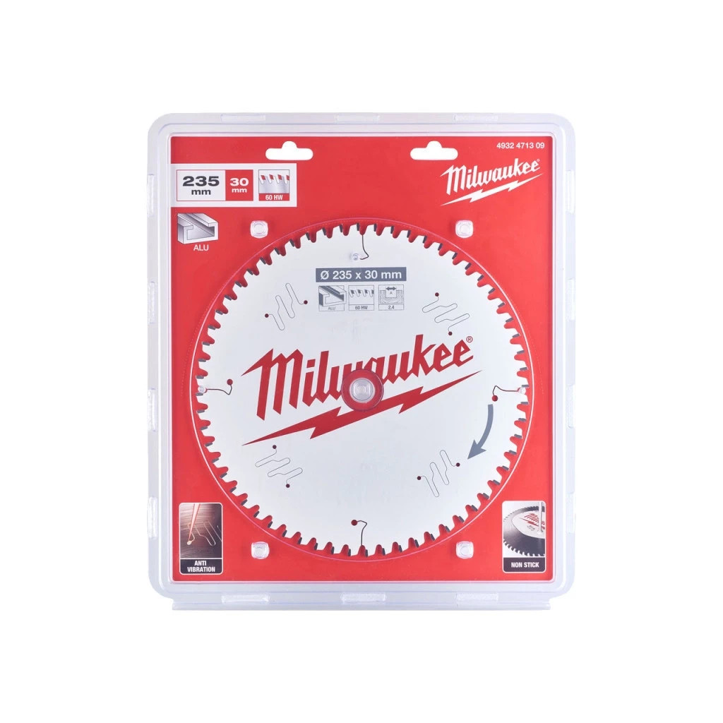 Диск пильний Milwaukee Alu PFTE 235х30х2,4мм, 60 зуб. (4932471309)