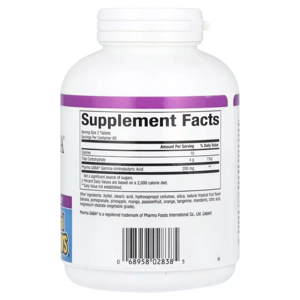 Амінокислота Natural Factors GABA (Гамма-аміномасляна кислота), 100 мг, Stress Relax, Pharma GABA, 1 (NFS-02838)