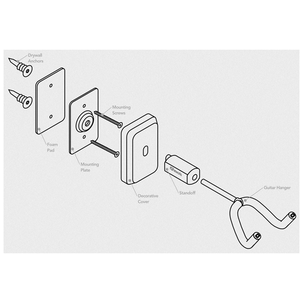 Тримач для гітари Gator Frameworks Wall Mount Guitar Hanger Cherry (GFW-GTR-HNGRCHR)