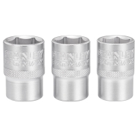 Набір торцевих головок Stanley орцевих 1/2" Maxi Drive, із шестигранним профілем, 3 шт: 17, 18, 19 мм. (FMMT17094-0)
