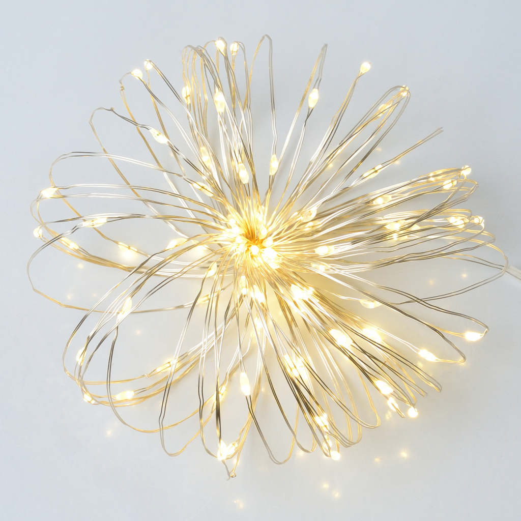 Гірлянда YES! Fun Нитка на мідному дроті 100 LED Тепло-біла 10 м Статична USB (975035)