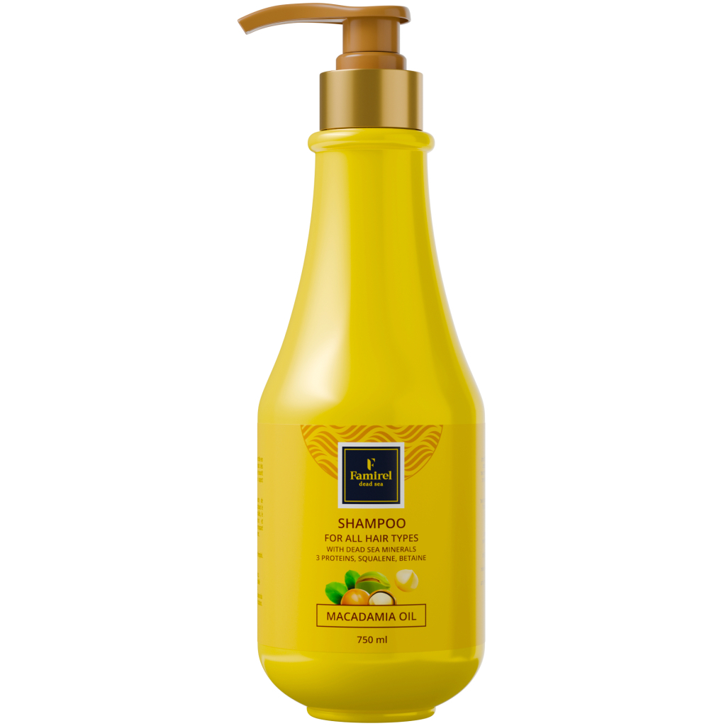 Шампунь Famirel Для всіх типів волосся З олією макадамії 750 мл (7290114084987)