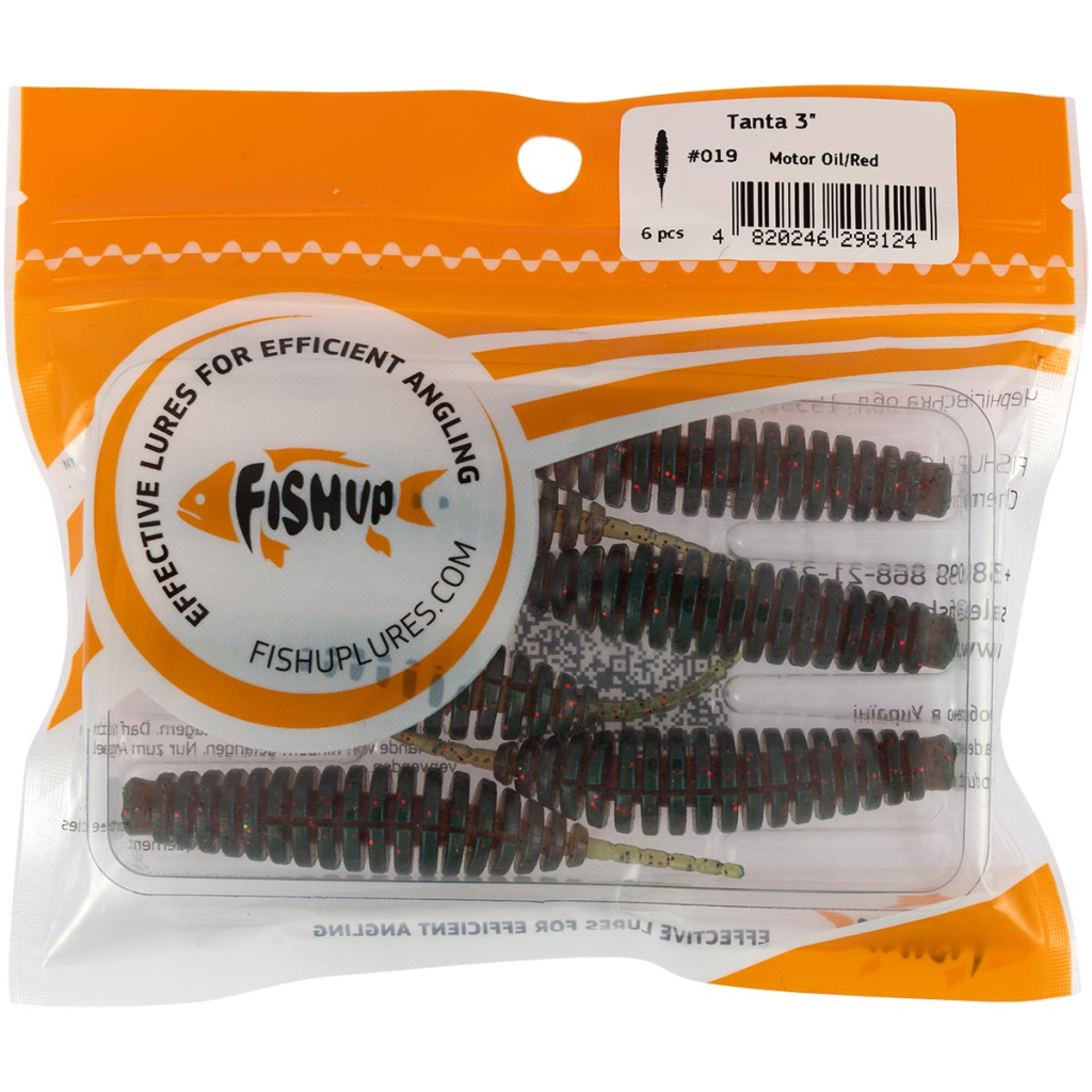 Силікон рибальський FishUP Tanta 3" 019 - Motor Oil/Red (6 шт/уп) (1864.13.91) Силікон рибальський FishUP Tanta 3" 019 - Motor Oil/Red (6 шт/уп) (1864.13.91)