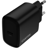 Зарядний пристрій Canyon OnCharge 200 20W 1xPD EU Black (CNE-CHA200-11)