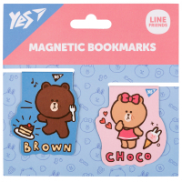 Bookmarks for books Yes magnetic Line Friends Brown and Choco, 2 pcs (708106)