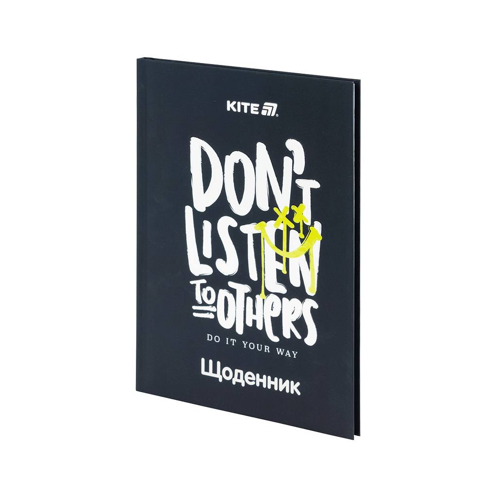 Щоденник шкільний Kite Don't listen, тверда обкладинка (K25-262-7) Щоденник шкільний Kite Don't listen, тверда обкладинка (K25-262-7)