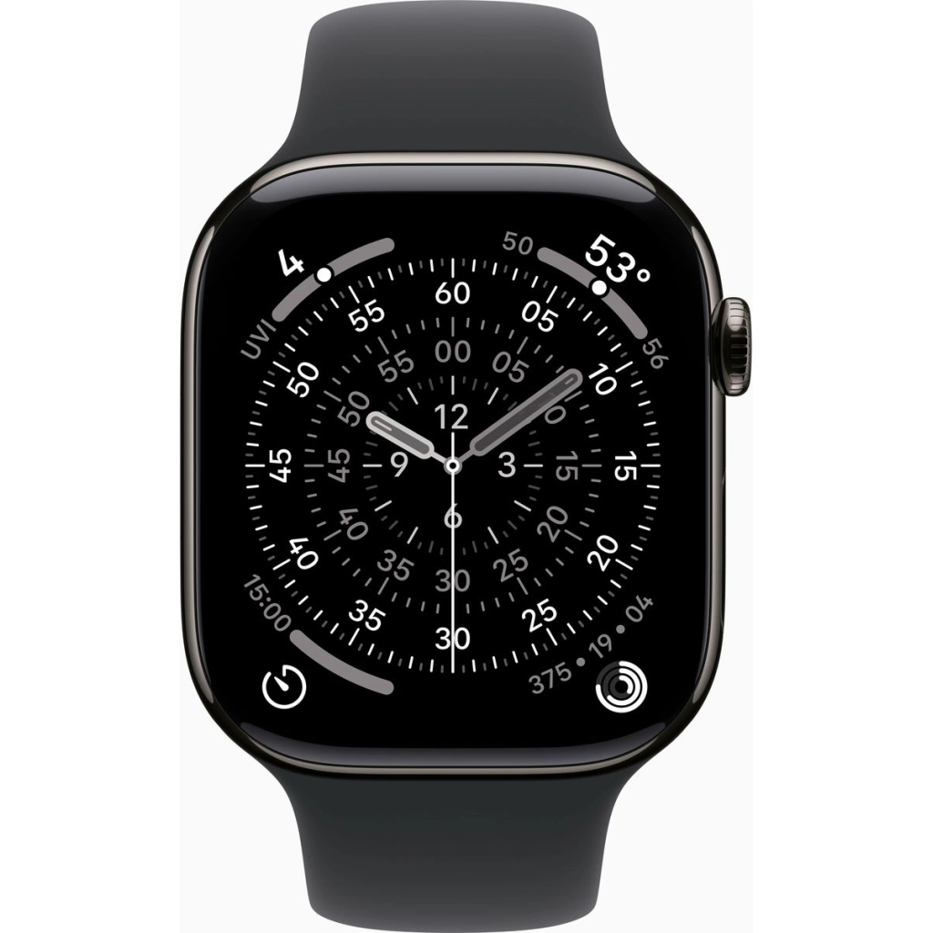 Смарт-годинник Apple Watch Series 11 GPS + Cellular 46mm Slate Titanium Case with Black Sport Band - M/L (MFD24RK/A) Смарт-годинник Apple Watch Series 11 GPS + Cellular 46mm Slate Titanium Case with Black Sport Band - M/L (MFD24RK/A)