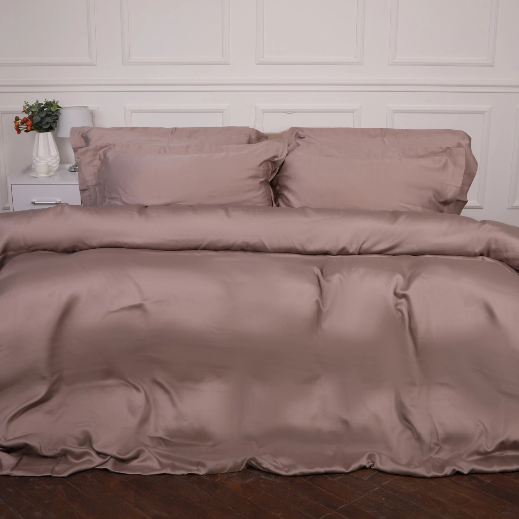 Постільна білизна MirSon Tencel №08 Beige 143х210 полуторний (2200009637117)