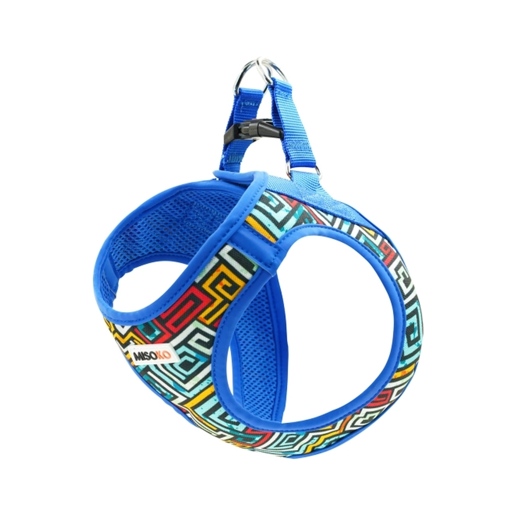 Шлея для собак MISOKO&CO синя з візерунком L (DCAMIS307M-L)