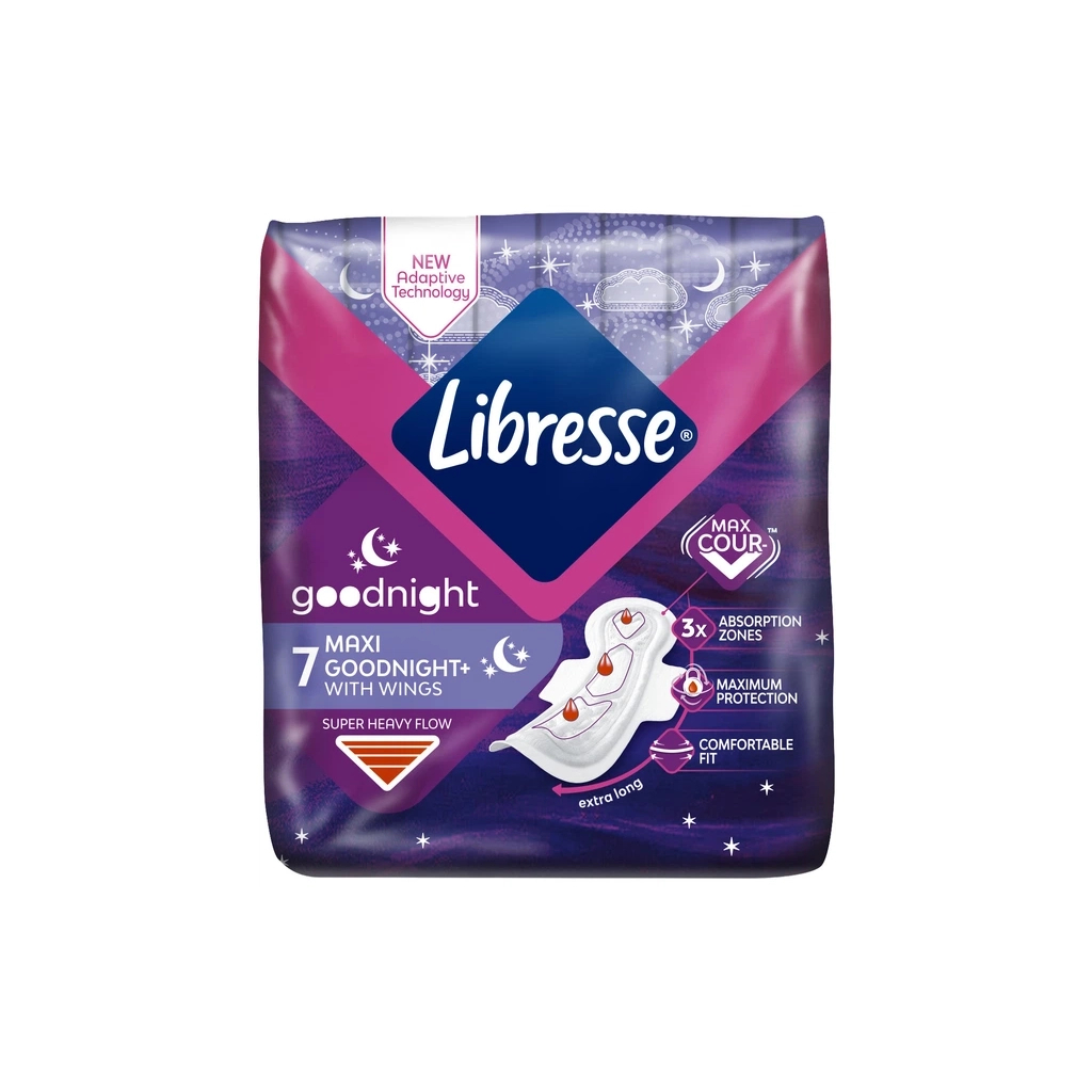 Гігієнічні прокладки Libresse Maxi Goodnight 7 шт. (7322540823356)