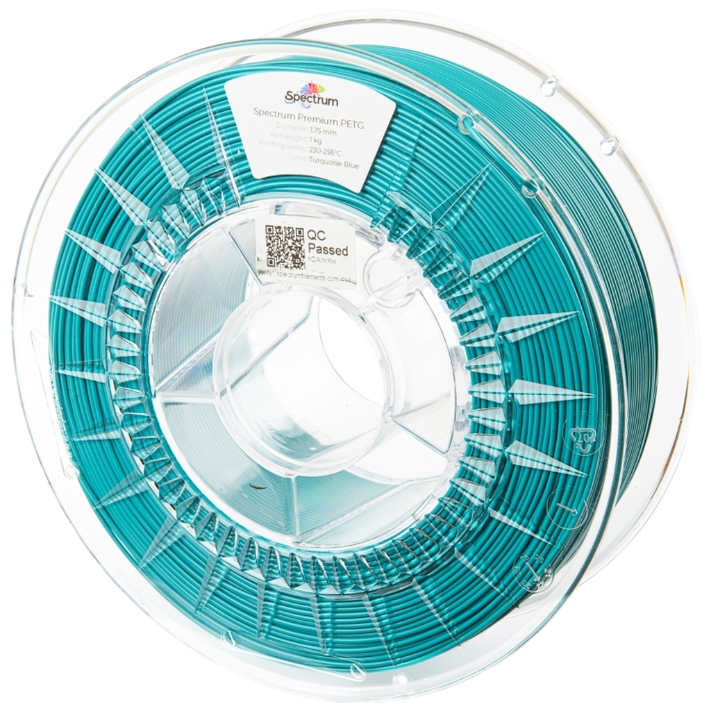 Пластик для 3D-принтера Spectrum PET-G Premium 1.75mm 1kg Blue, Turquoise RAL5018 (80601)