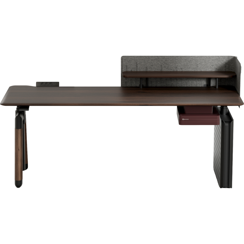 Комп'ютерний стіл Sihoo з електрорегулюванням висоти D07 1.8m Walnut/Black (D07A-101/D07J-101-AB/D07-P)