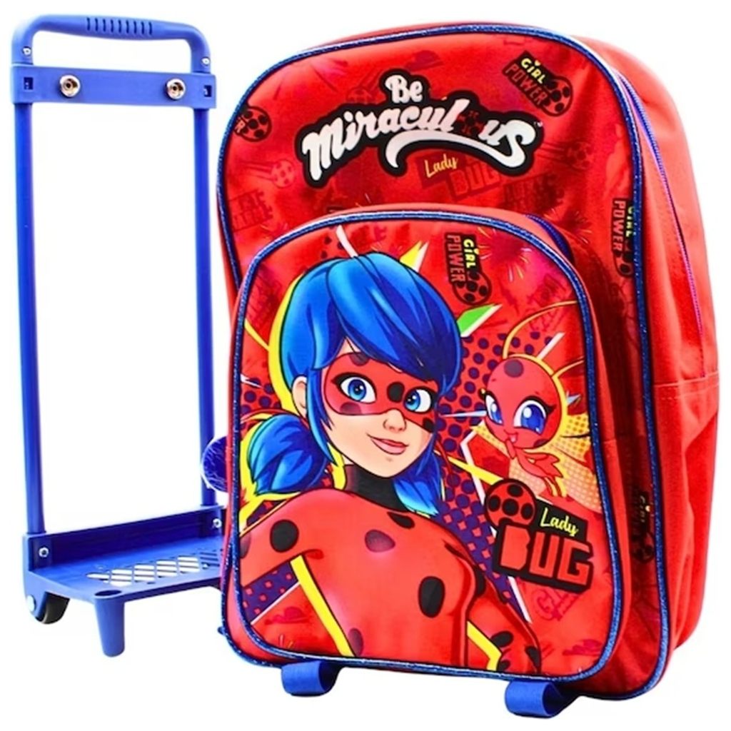 Рюкзак дитячий Perletti Miraculous LadyBug на колесах, червон (P13119)