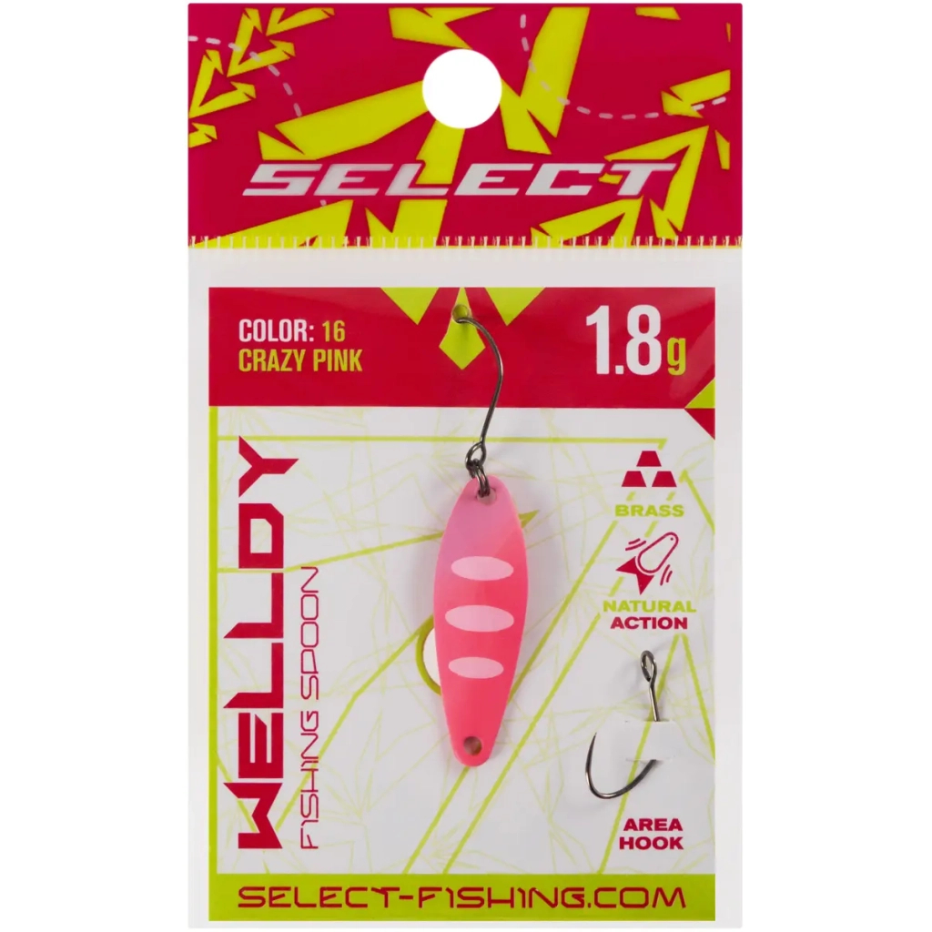 Блешня Select Welldy 1.8g 31mm 16 Crazy Pink (1870.80.93) Блешня Select Welldy 1.8g 31mm 16 Crazy Pink (1870.80.93)