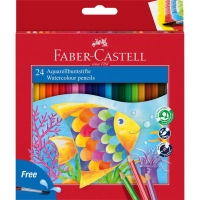 Faber-Castell watercolor pencils, 24 colors + brush in a cardboard box (114425) (1408)